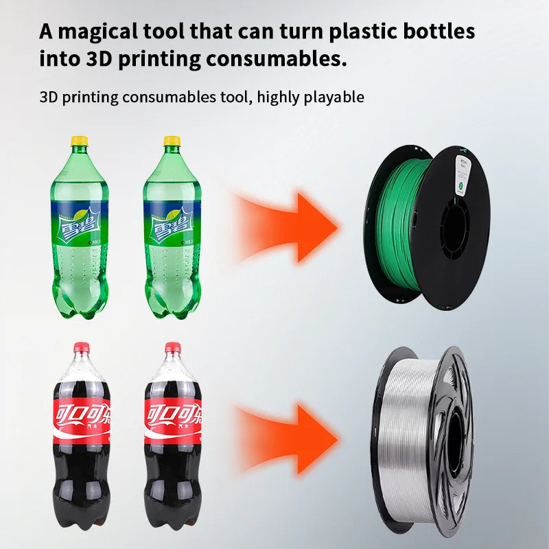 Desktop Extruder 3D Printing Filament Maker PET Bottle Plastic 3D Printing Consumables Tool Filament Making Machine Extruder