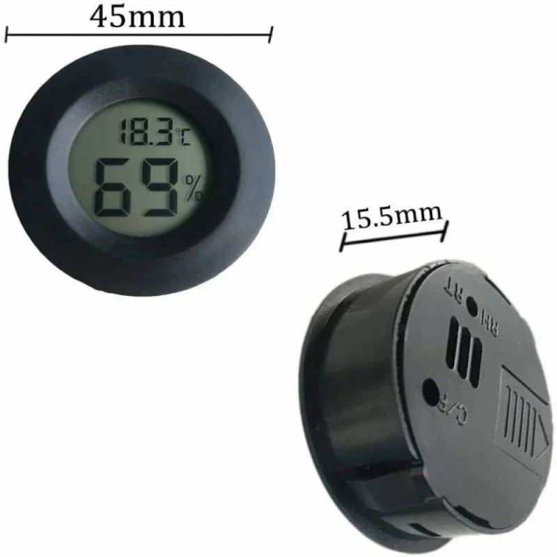 1pcs Round Electronic Temperature Embedded LCD Digital Thermometer Fridge Freezer Tester Temperature  Reptile Hygrometer