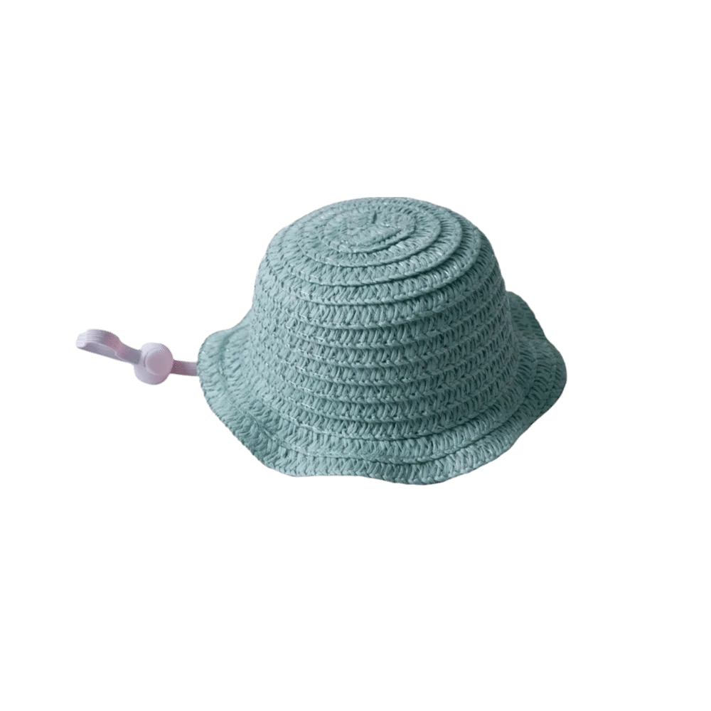 Pet Supplies Adjustable Pet Straw Hat Breathable Weaving Dog Fisherman Hat Wide Brim Pet Sunshade Hat Walking Hiking