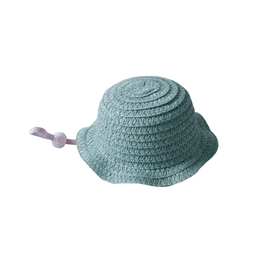 Pet Supplies Adjustable Pet Straw Hat Breathable Weaving Dog Fisherman Hat Wide Brim Pet Sunshade Hat Walking Hiking